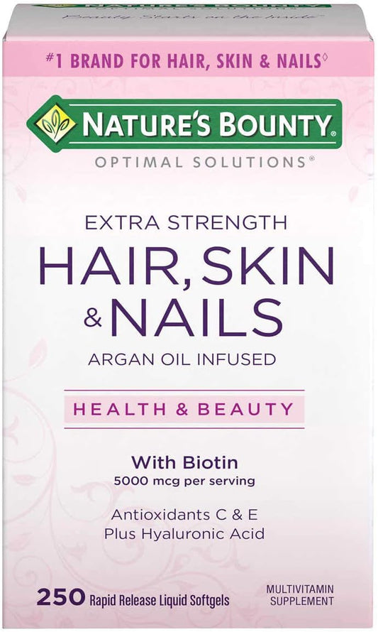 5-Pack Nature's Bounty Hair Skin and Nails Softgels - 250 Count