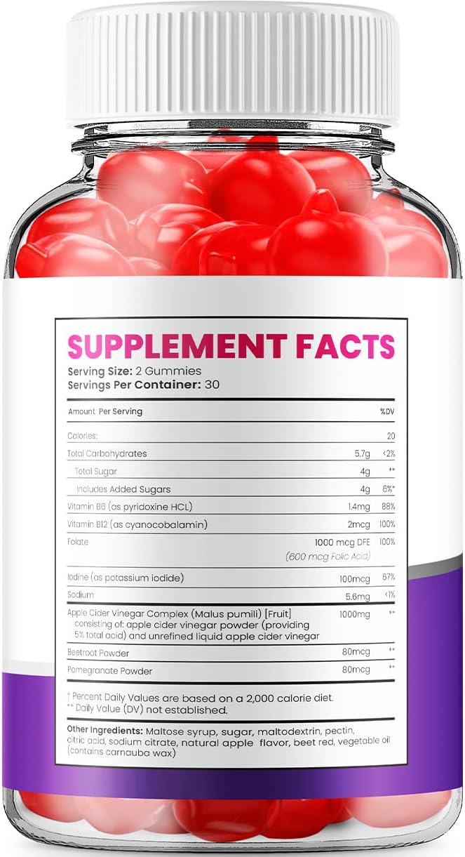 5 Pack of Keto Drops ACV Gummies for Weight Management - Advanced Formula with Apple Cider Vinegar - Dietary Supplement for Men and Women (300 Gummies)