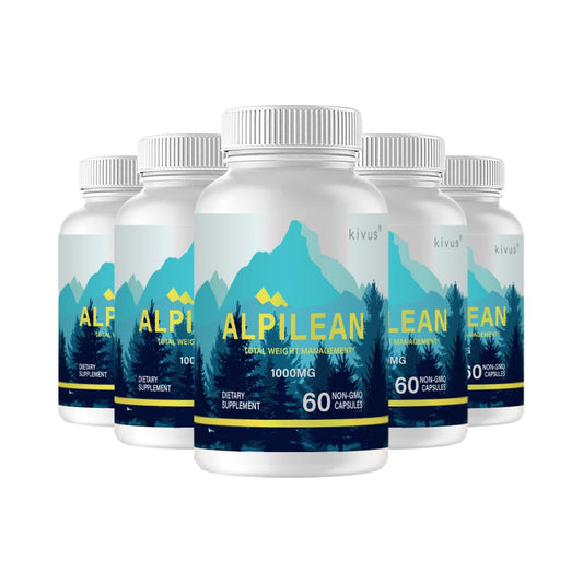 5 Pack of Kivus Alpilean Capsules - 300 Count Bottle