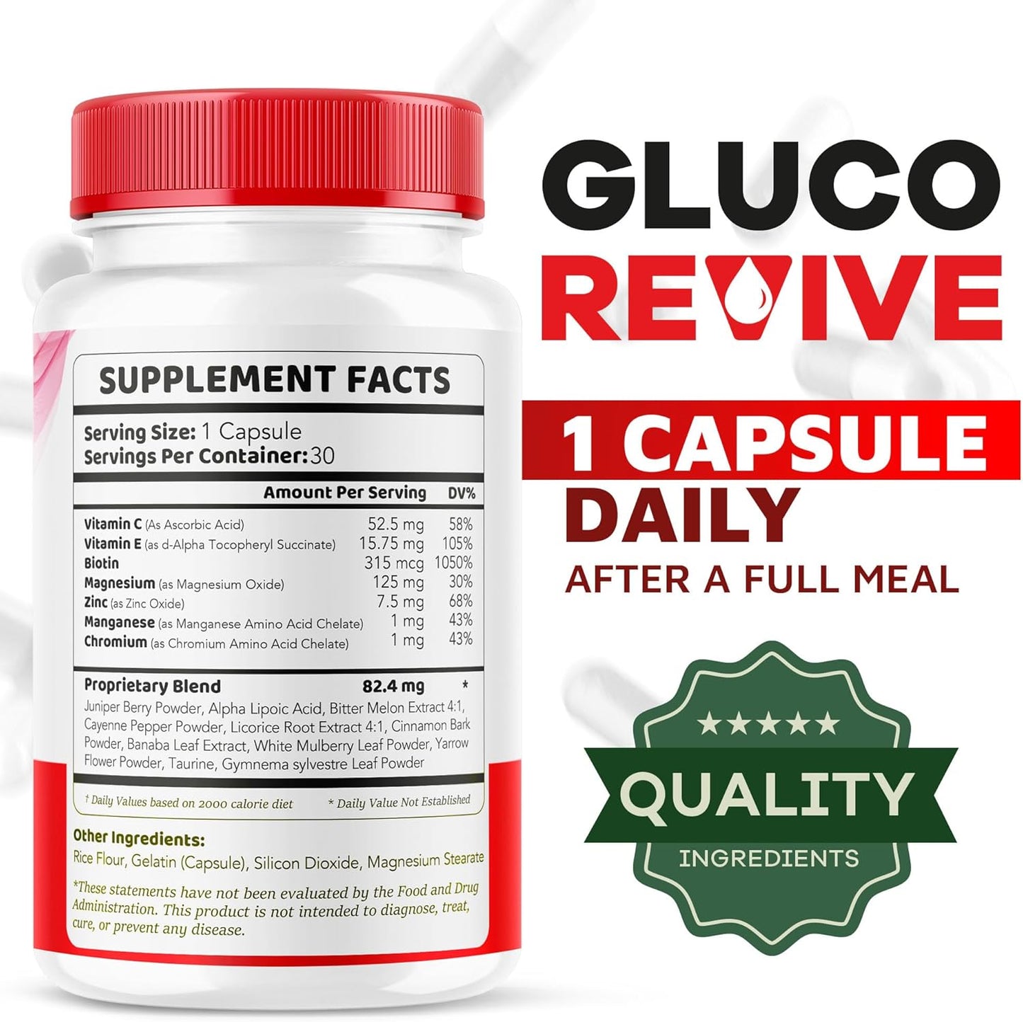 5-Pack of LIVORKA GlucoRevive Capsules - All Natural Premium Formula for Glucose Support with 150 Pills for 5 Months