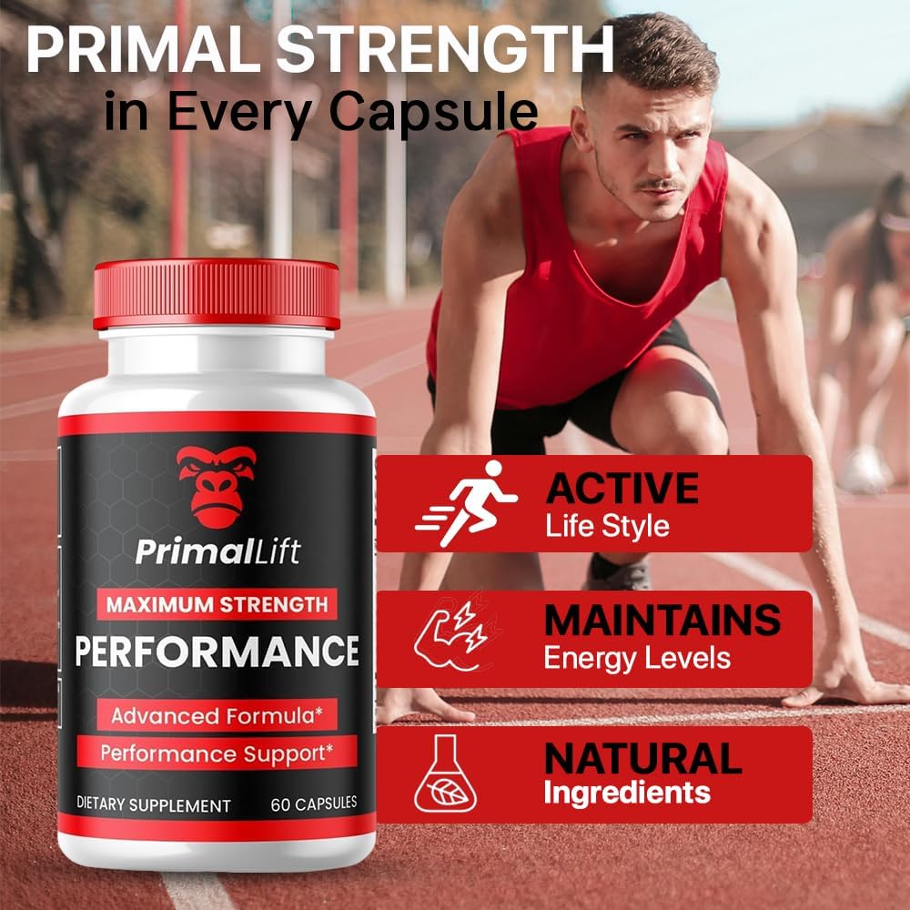 5 Pack of Official Formula Primal Lift Capsules for Men - All Natural Support with 300 Capsules