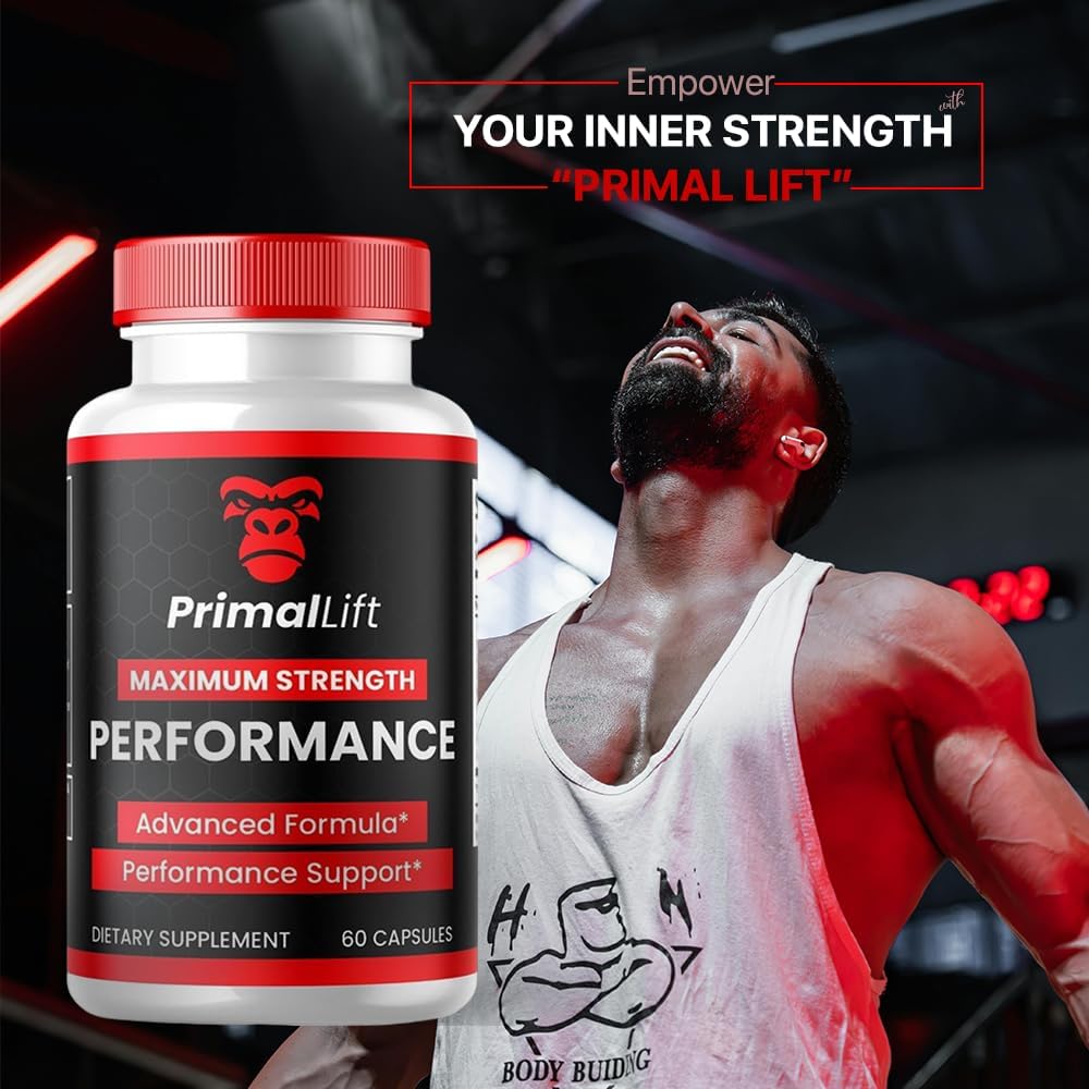 5 Pack of Official Formula Primal Lift Capsules for Men - All Natural Support with 300 Capsules