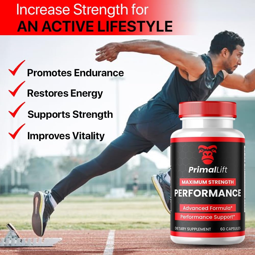 5 Pack of Official Formula Primal Lift Capsules for Men - All Natural Support with 300 Capsules