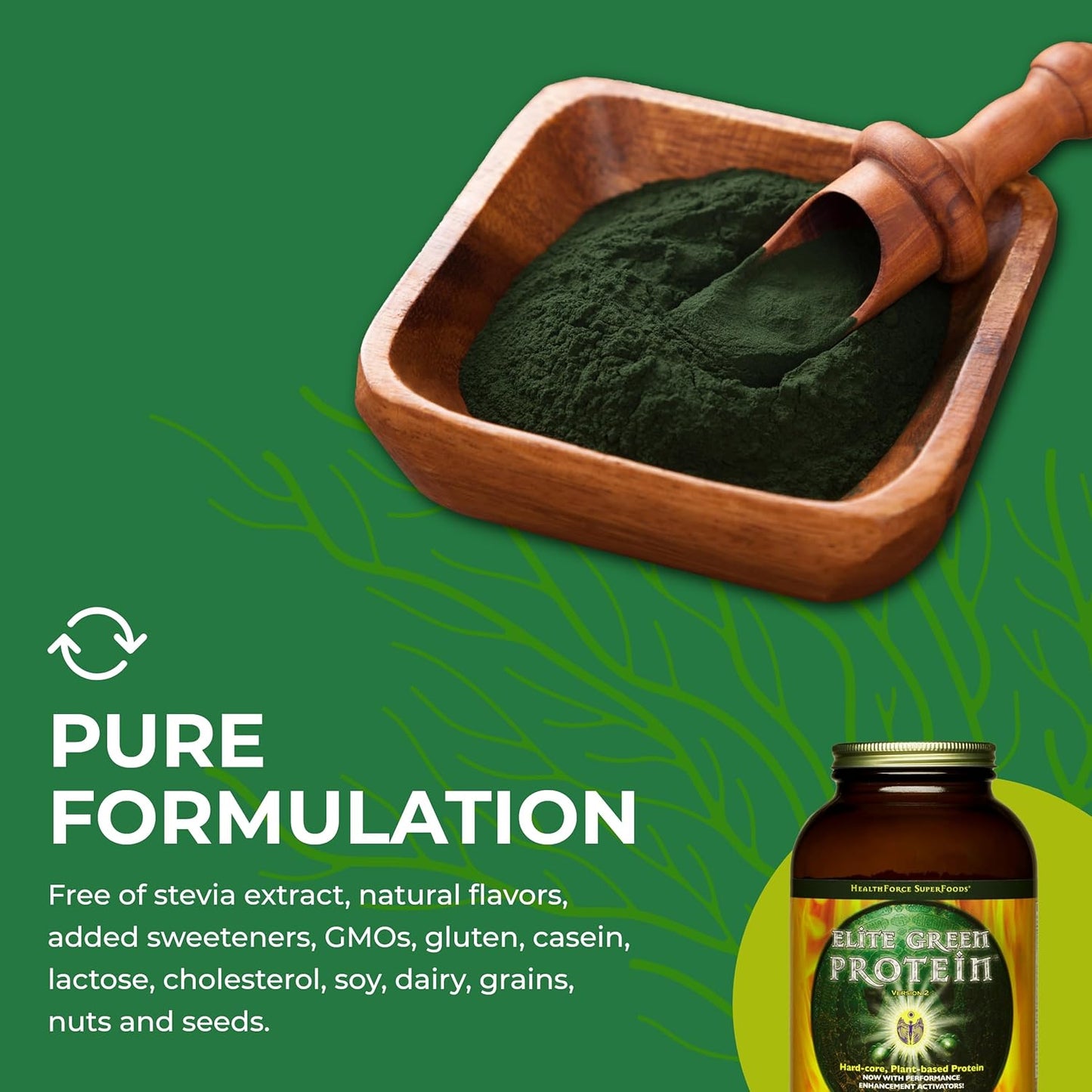 500g HealthForce SuperFoods Elite Green Protein Powder - Organic Superfood Blend for Optimal Health