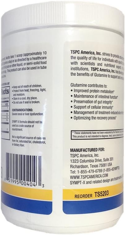 500g Sympt-X L-Glutamine Powder Supplement (Expires 06/2026)