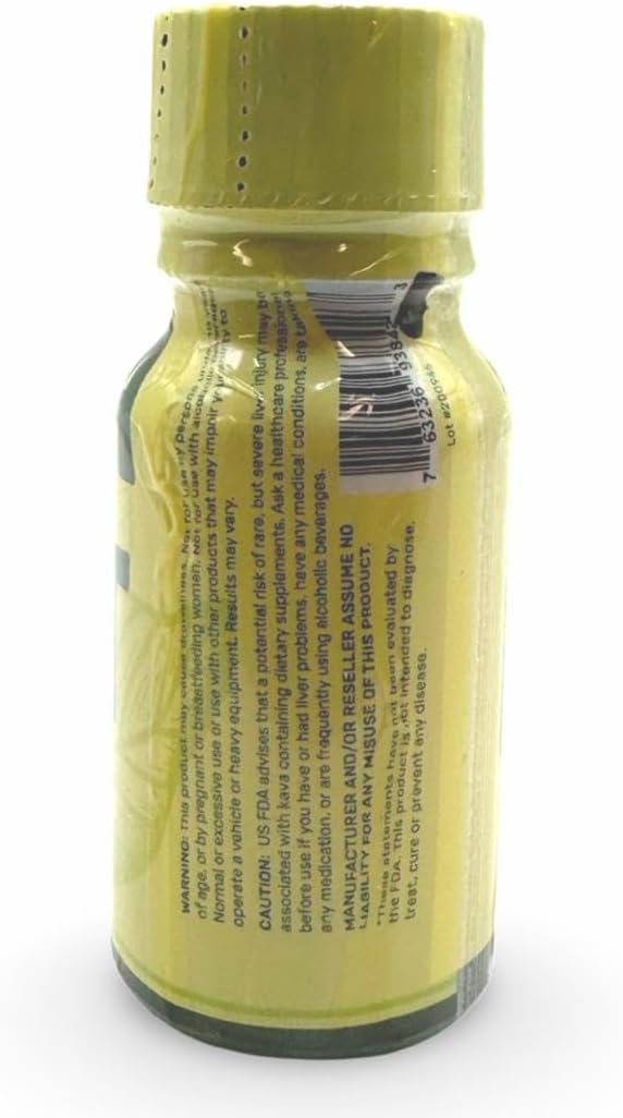 500mg Kavalactones KAVA Shot - Original Flavor - Dietary Supplement - 5 Count - 10ml Bottle