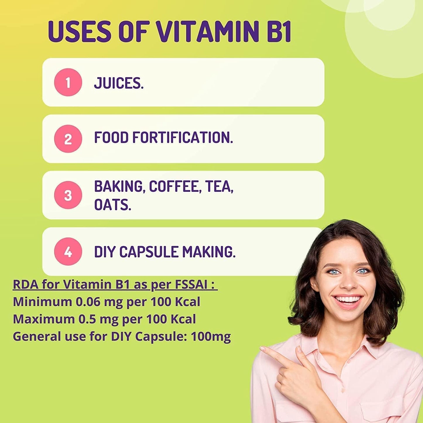 50gm Thiamine Mononitrate Powder - High Quality Vitamin B1 Supplement