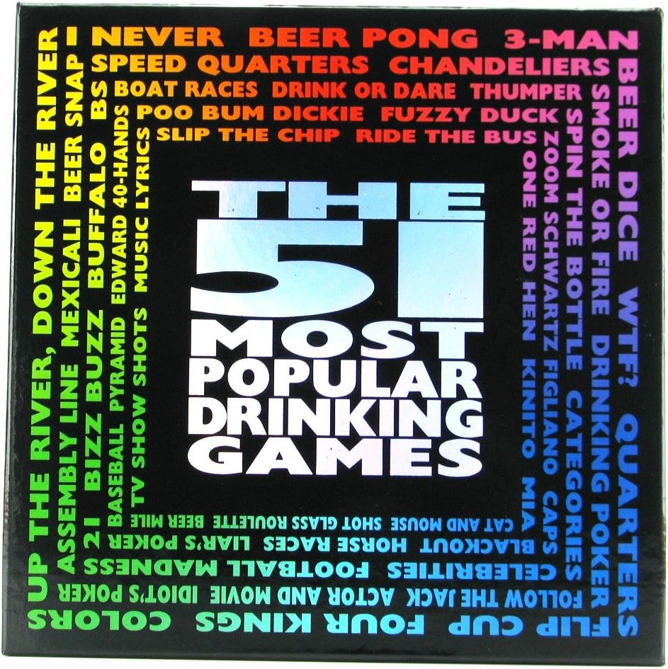 51 Drinking Games Set - Ultimate Party Accessory for Adults - Fun Game Collection by Treat Gifts