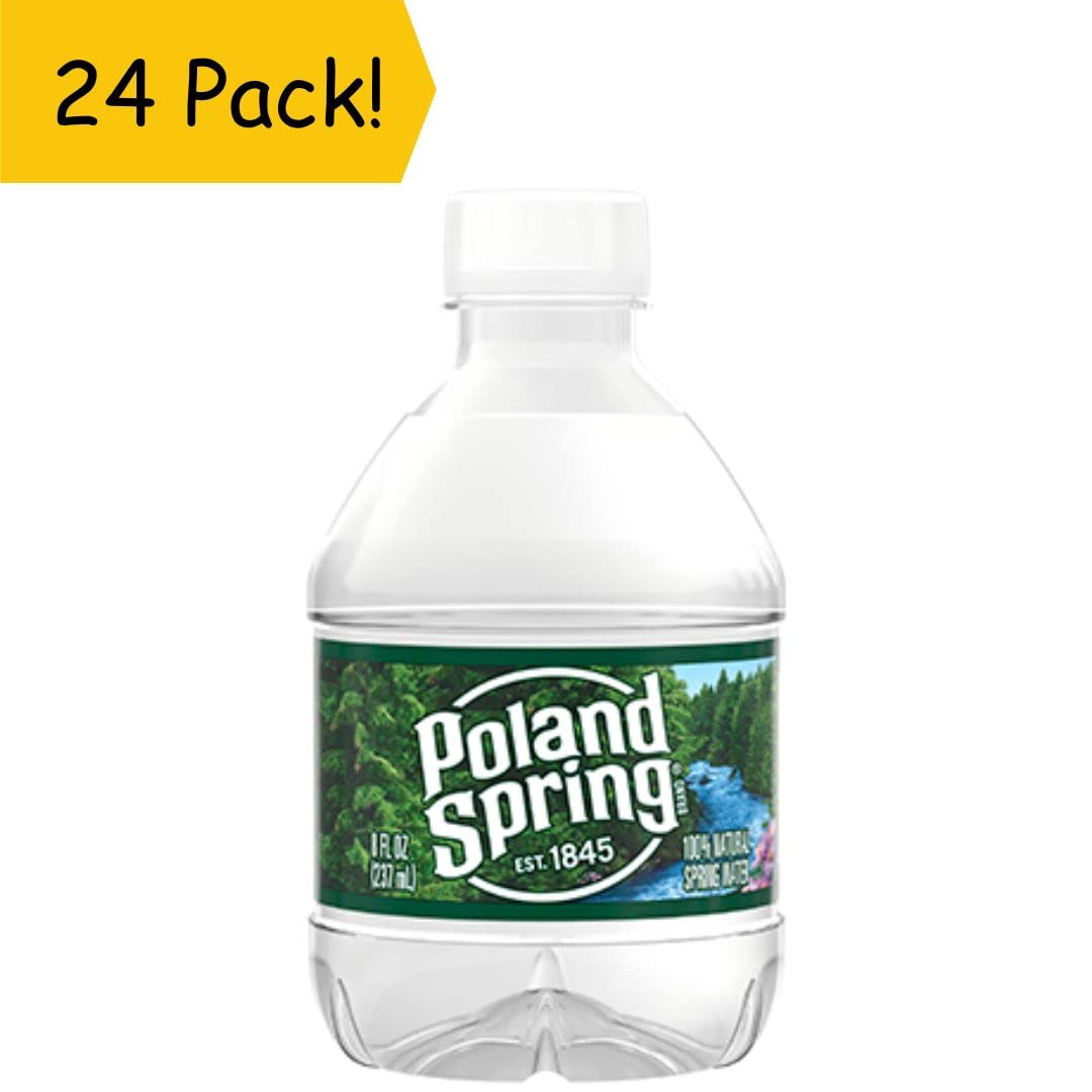 Parkway Distributors 8oz Mini Spring Water Bottles, 24-Pack with PD Bag - Conveniently Packaged for On-the-Go Hydration - Espot.com.au