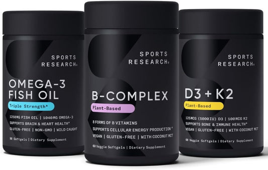 plant-based-sports-research-vitamin-b-complex-with-triple-strength-omega-3-fish-oil-vitamin-k2-mk7-and-vegan-d3-5000iu---full-spectrum-of-b-vitamins-for-vegan-friendly-support-1