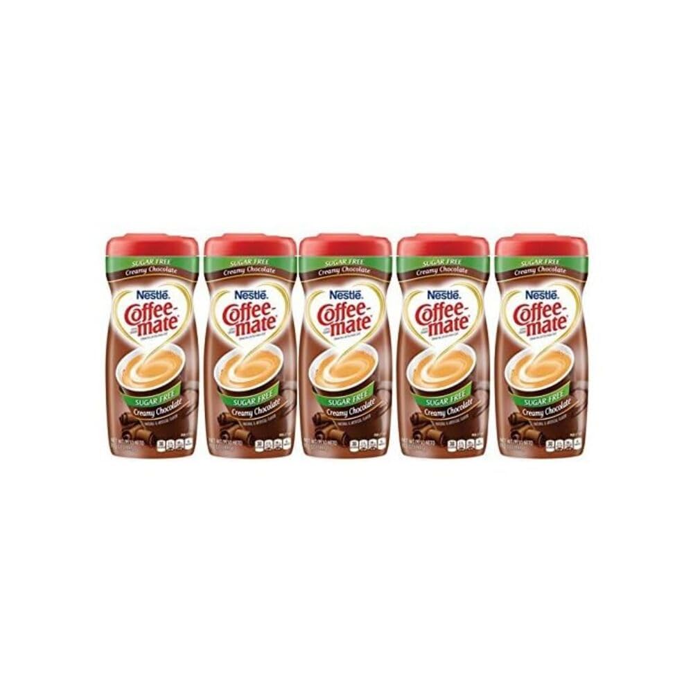savoy-coffee-mate-creamy-chocolate-sugar-free-powder-coffee-creamer-102-oz-canister---pack-of-5-6