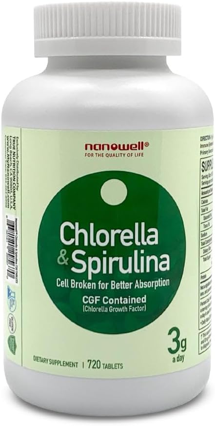 720-tablets-of-nanowell-chlorella-spirulina---antioxidants-vitamins-high-protein-broken-cell-wall---720-count-1
