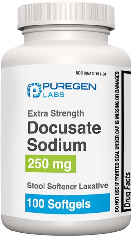 puregen-labs-docusate-sodium-250mg-softgels---100-count---gentle-constipation-relief---extra-strength-stool-softener---stimulant-free-laxative-1