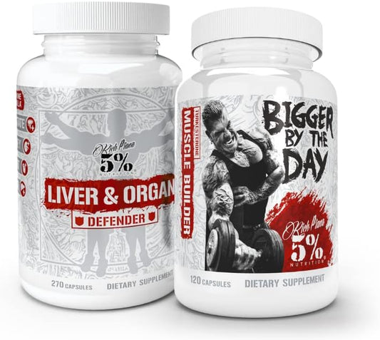 Liver & Organ Defender Stack with NAC & BiggerByTheDay for Heart, Liver, & Kidney Support + Anabolic Muscle Builder & Lean Mass Gainer with Turkesterone & L-Leucine - Espot.com.au