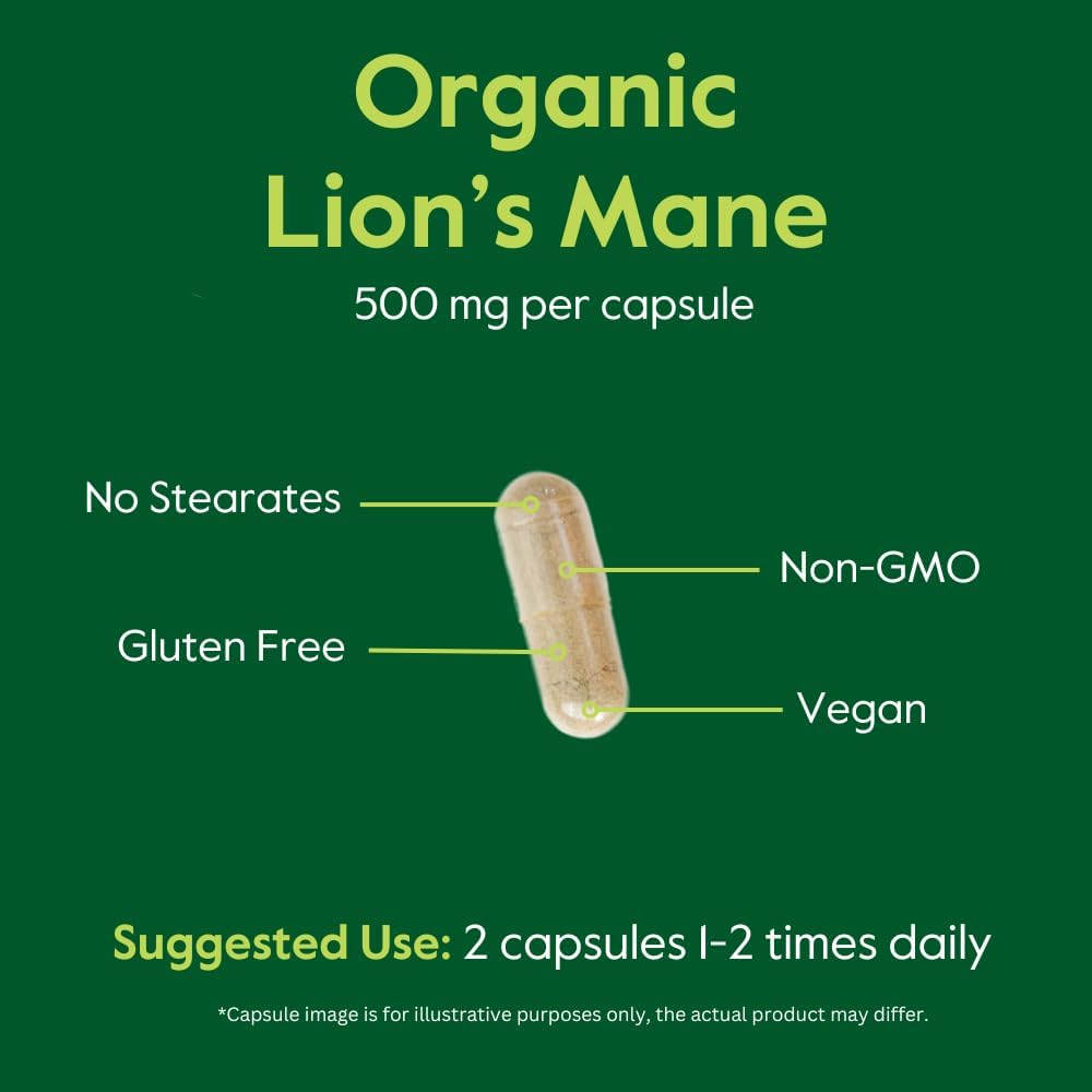 certified-organic-lions-mane-capsules---500mg-120-veggie-caps---non-gmo-gluten-free-vegan---no-stearates---bestvite-quality-5