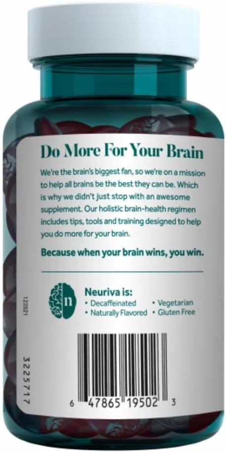 Neuriva Plus Brain Supplement Gummies with Nootropics for Memory, Focus & Cognitive Function - Strawberry Flavor - 100 Gummies - Espot.com.au