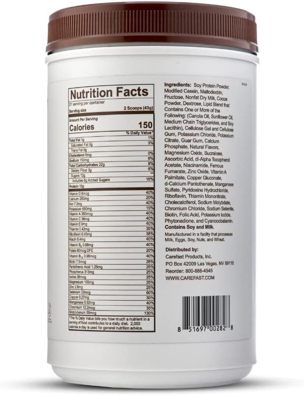 carefast-vintage-plan-chocolate-meal-replacement-mix---21-servings-15g-protein-3g-fiber-24-vitamins-minerals---2-lb-protein-shake-smoothie-for-weight-loss-2