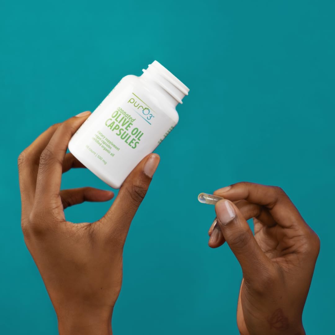 Cold Pressed Ozonated Olive Oil Softgels for Immune Support - 90 Capsules - Made in USA - Extra Virgin Olive Oil Supplement - Espot.com.au