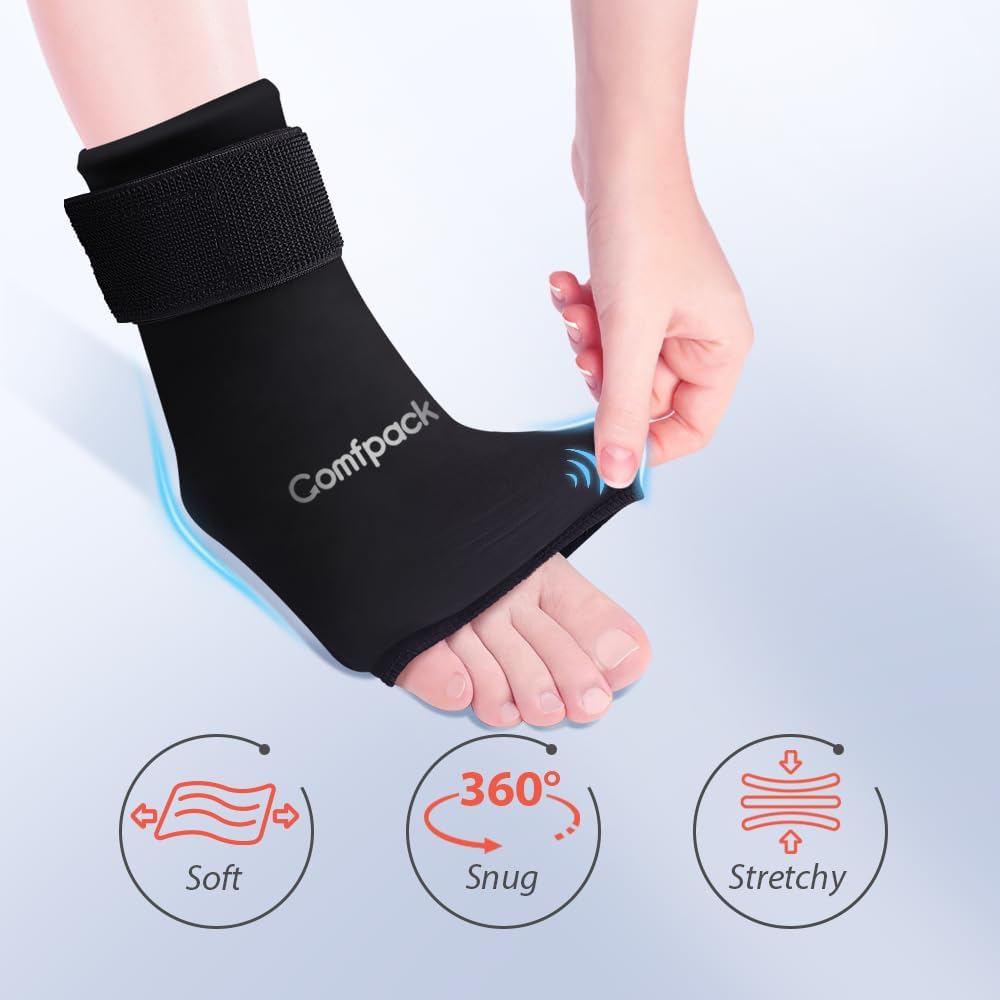 ankle-ice-pack-wrap-for-swelling-and-injuries---hotcold-therapy-sock-for-plantar-fasciitis-achilles-tendonitis-sprains-surgery-heel-pain---reusable-and-comfortable---black-color-3