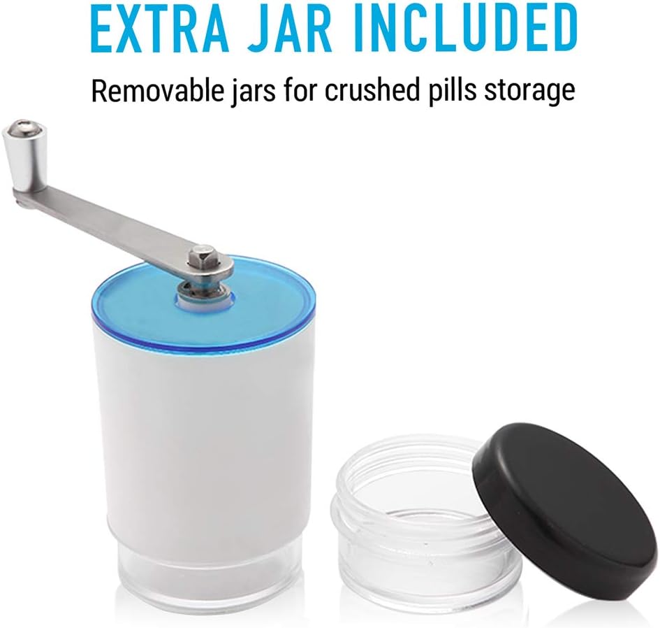 lexing-health-pill-grinder-with-extra-jar---easily-crush-multiple-tablets-into-fine-powder---ideal-for-feeding-tube-kids-pets-arthritis---pill-crusher-and-pulverizer-5