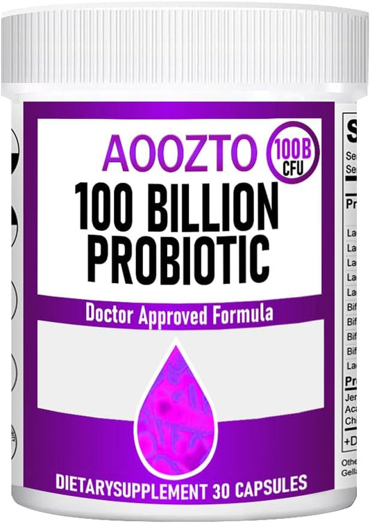 aoozto-probiotics-with-100-billion-cfu-10-strains-organic-prebiotics-for-immune-digestive-gut-health---30ct---supports-occasional-constipation-diarrhea-gas-bloating---women-men-1