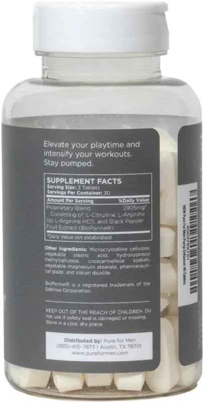 pure-for-men-pump-enhancer---pre-workout-supplement-for-muscle-pump-stamina-and-blood-flow---nitric-oxide-booster-with-l-arginine-l-citrulline---focus-and-energy-support---90-capsules-2