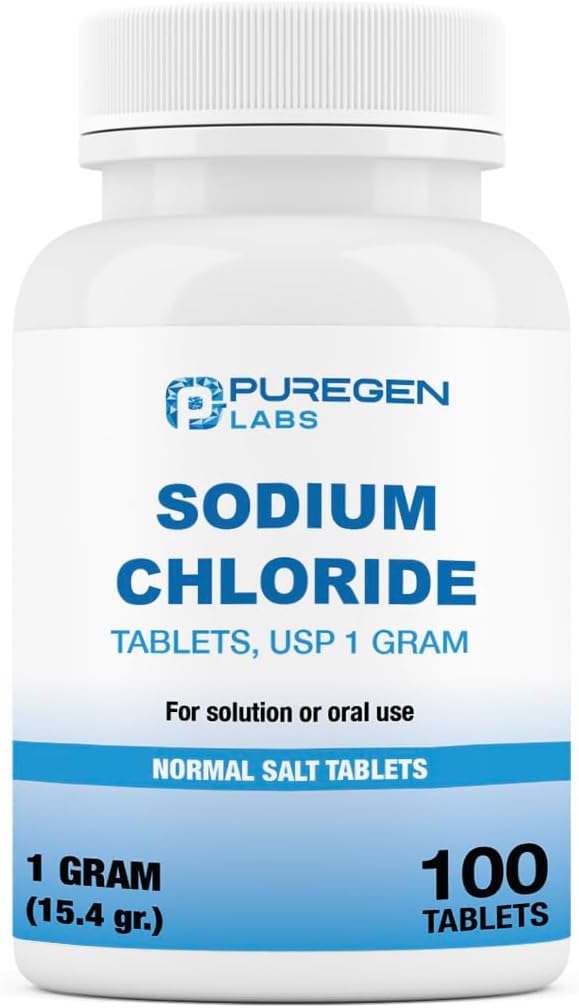 puregen-labs-sodium-chloride-tablets-1-gm-1000-mg---100-count-usp-made-in-usa---electrolytes-replenisher-for-hydration---normal-salt-tablets-1