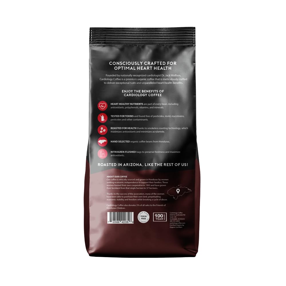 organic-medium-roast-cardiology-coffee---heart-healthy-whole-bean-coffee-from-honduras---usda-certified---non-gmo---12oz-2