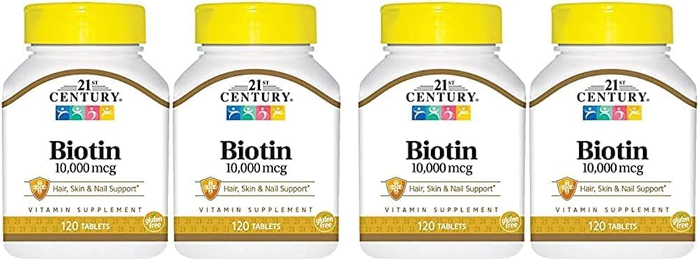 high-potency-biotin-tablets-10000-mcg-for-hair-growth---pack-of-4-tablets---21st-century-formula-1