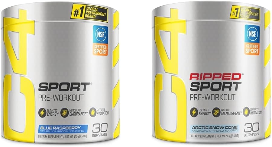cellucor-c4-sport-blue-raspberry-c4-ripped-arctic-snow-cone-pre-workout-powder-bundle---nsf-certified-sugar-free-energy-supplement---30-servings-1
