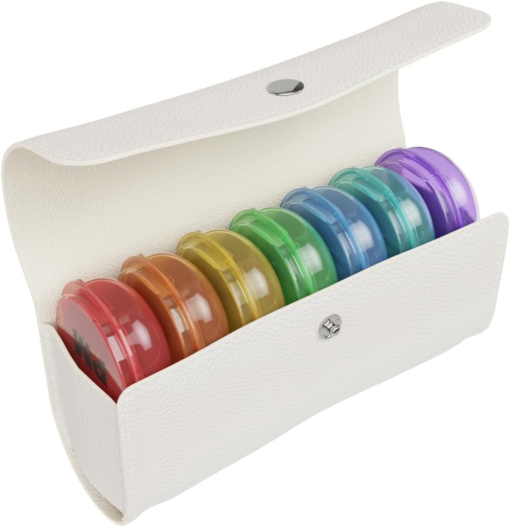 7-day-ampm-pill-case-with-pop-out-compartments-and-rainbow-lids---medicine-planner-and-vitamin-organizer-for-twice-daily-use---includes-cream-case---bpa-free-2