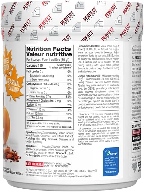 5lbs Pineapple Mango PERFECT SPORTS Diesel 100% New Zealand Whey Isolate - Premium Protein Powder