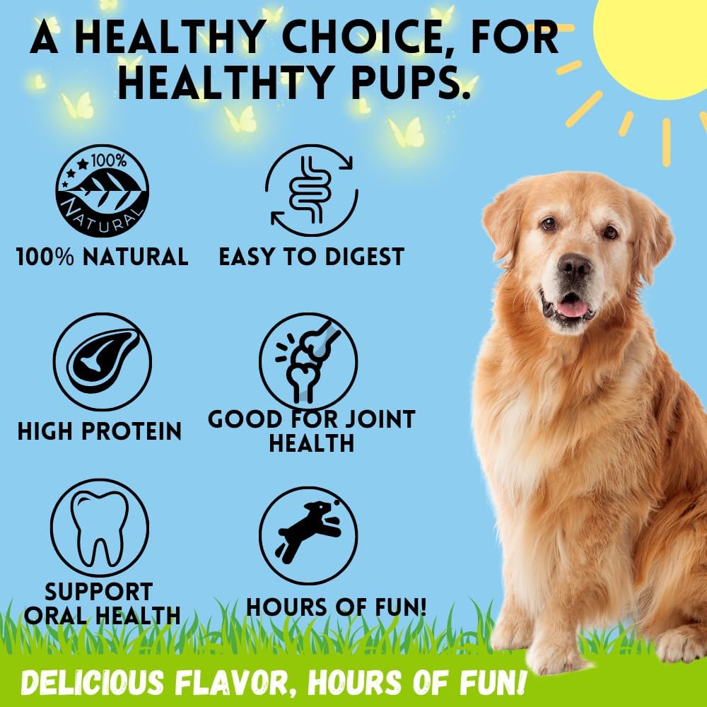 6" Braided Collagen Sticks - 8 Count - Natural Bullystick Treats
