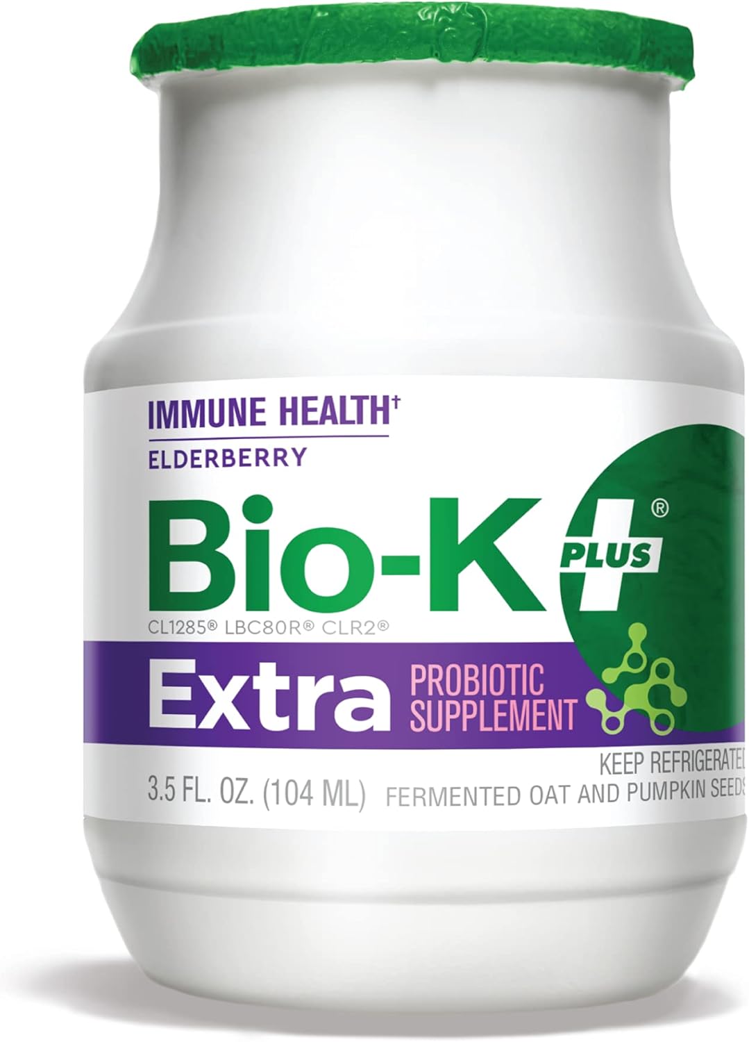 6-Pack of BIO-K Plus Organic Elderberry Immune Extra Probiotic - 3.5 fl oz