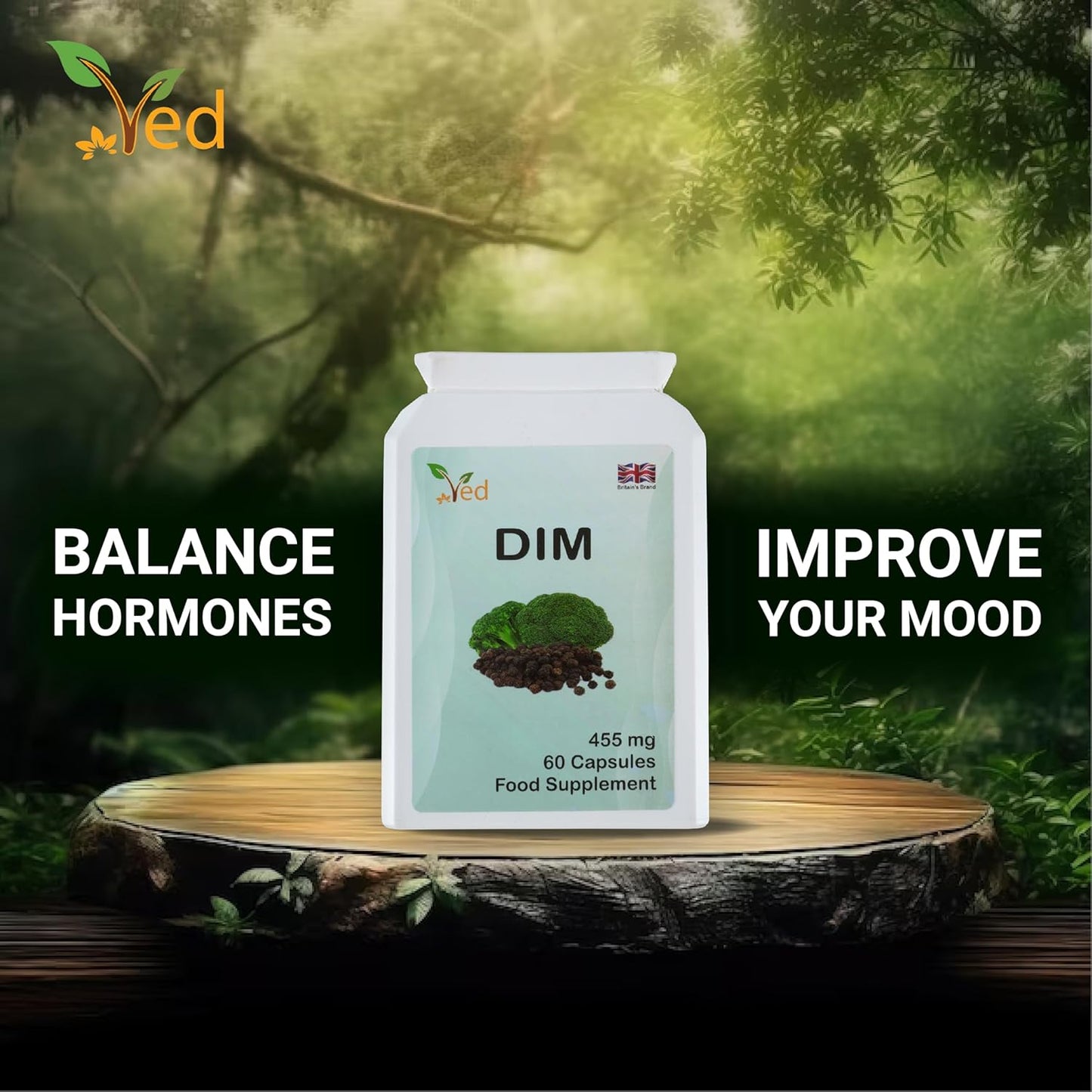 60 Capsules of 455 mg DIM Supplement - 60 Days Supply