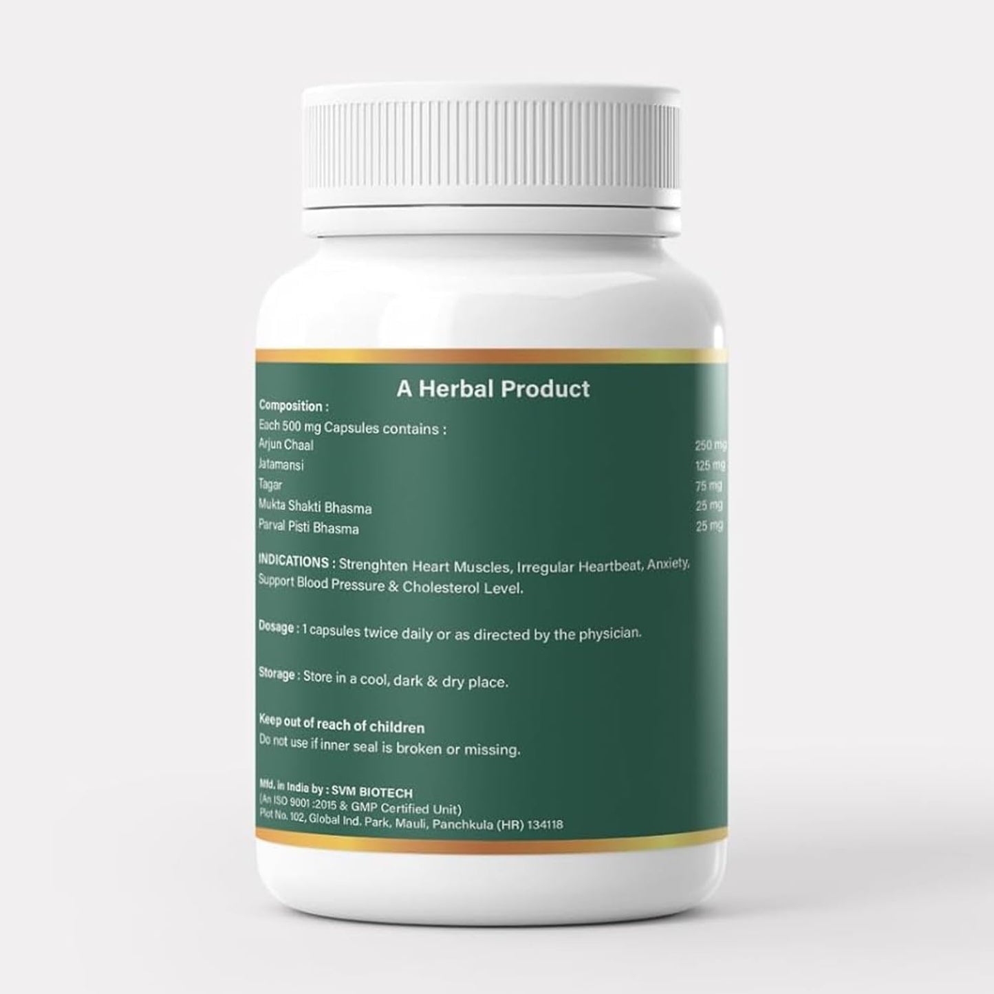 60 Capsules of Heart Health Care Supplement for Cardiovascular Support