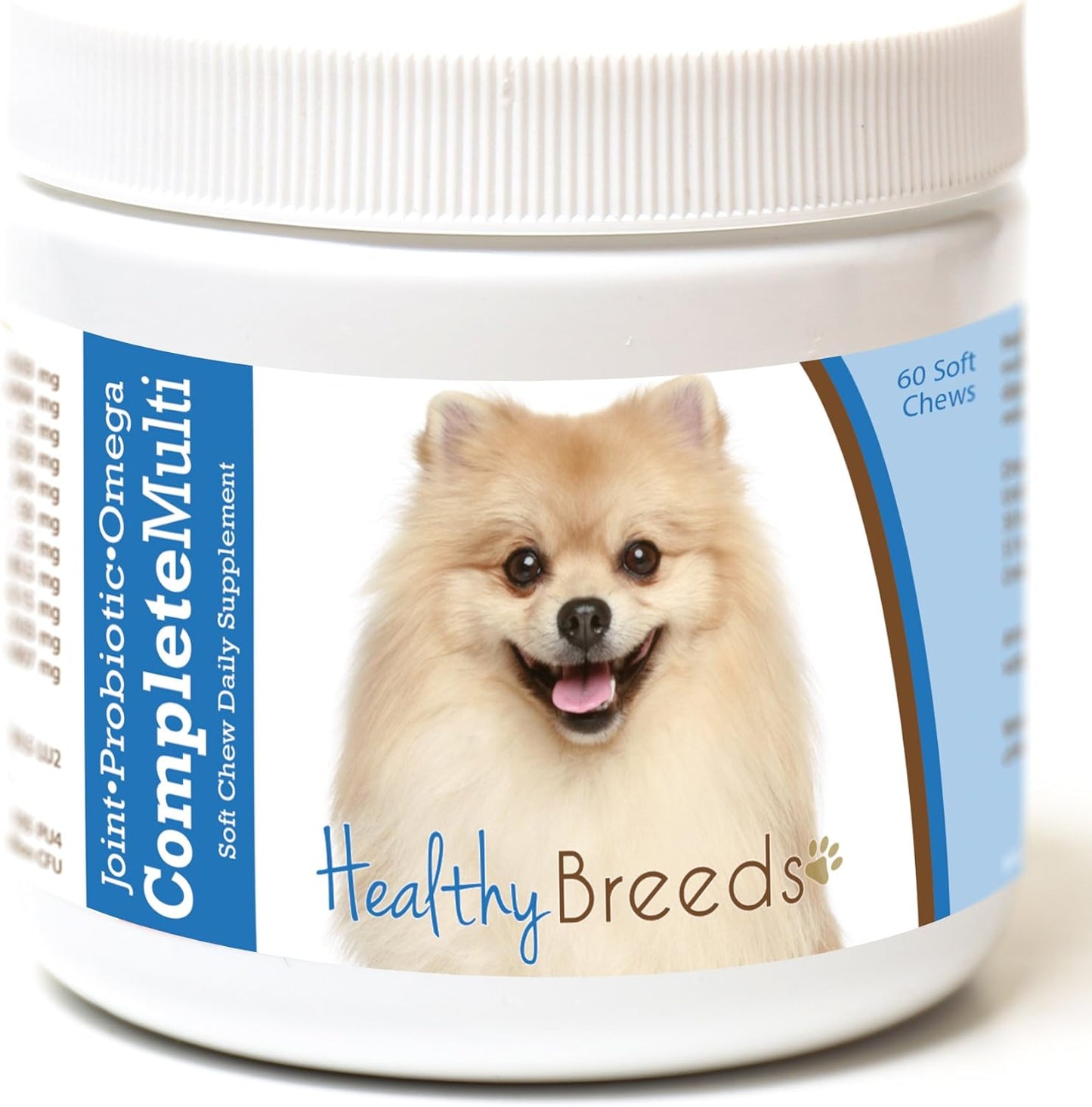 60 Count Healthy Breeds Pomeranian Multivitamin Soft Chews for Overall Health and Wellness