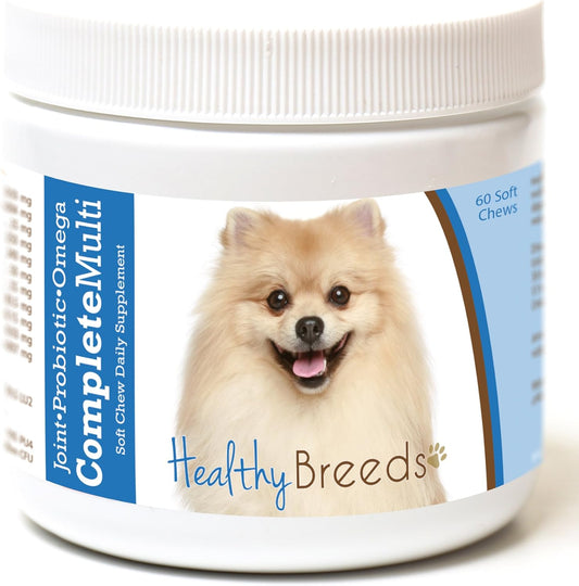 60 Count Healthy Breeds Pomeranian Multivitamin Soft Chews for Overall Health and Wellness