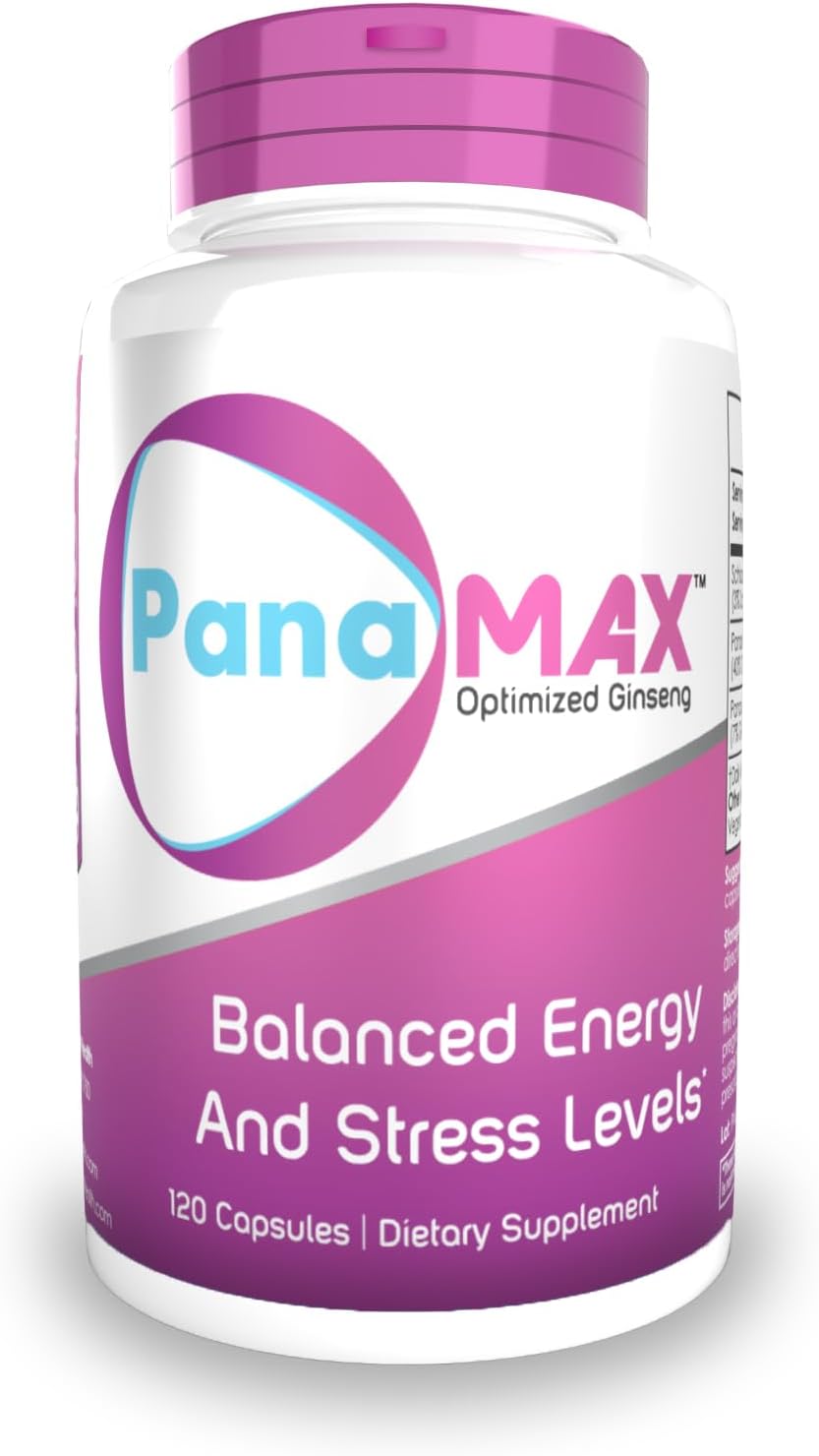 60 Count Natrium Health PanaMAX Capsules with Panax Ginseng and Schisandra Chinensis Extract for Energy and Stress Support