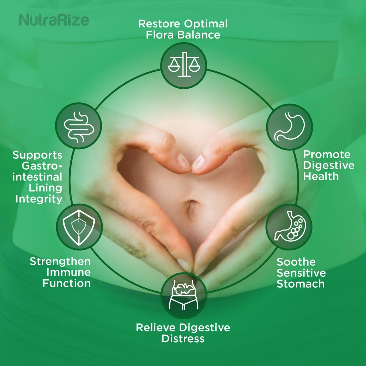 60 Count NutraRize GI Revitalize Pro Capsules - Advanced Formula for Gut Health and Digestive Support - Maximum Strength GI Revitalizer Supplement