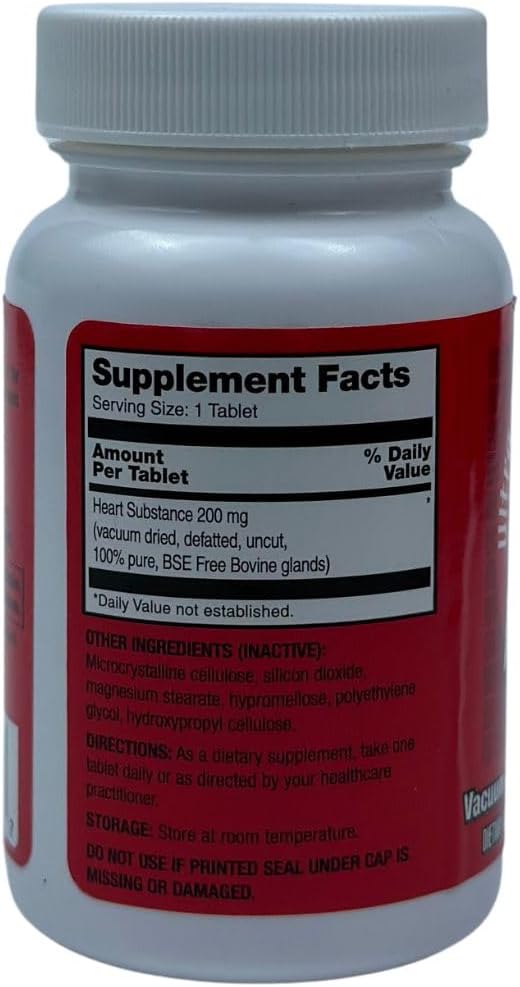 60 Count Ultra Glandulars Raw Heart Supplement for Cardiovascular Health