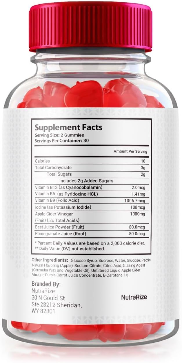 60 NutraRize X10 Boost Keto + ACV Gummies for Advanced Slimming Formula with Reviews