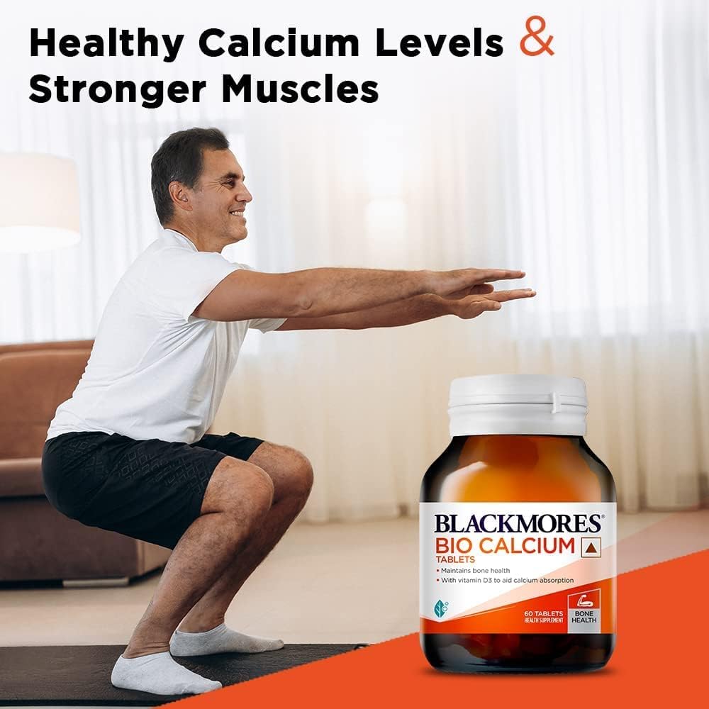60 Tablets of Generic Calcium and Vitamin D3 for Stronger Muscles and Joints, Promotes Healthy Calcium Levels, Easy-to-Swallow Formula