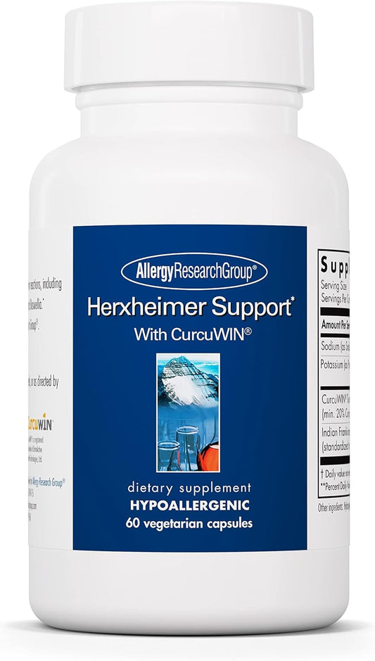 60 Vegetarian Capsules - Allergy Research Group Herxheimer Support with CurcuWIN