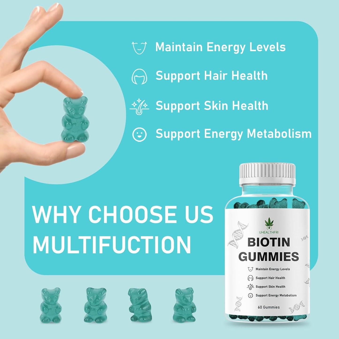 vegan-biotin-gummies-for-hair-skin-and-nails---supports-healthy-hair-growth---women-men-hair-vitamins---uhealthfri-1-3
