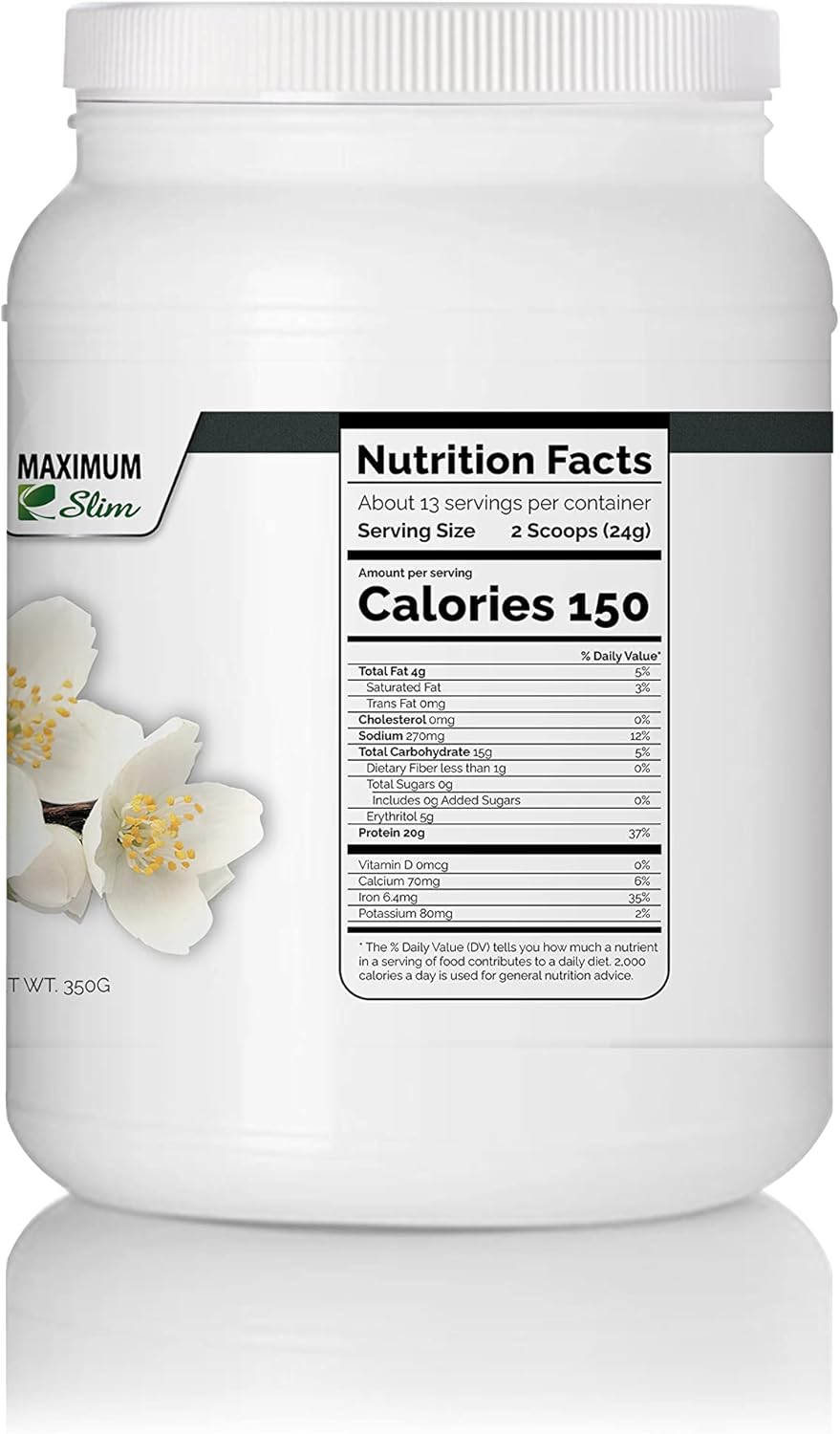 Organic Creamy Vanilla Bean Protein Shake by Maximum Slim - Delicious and Nutritious Option for Weight Management and Muscle Recovery - Espot.com.au