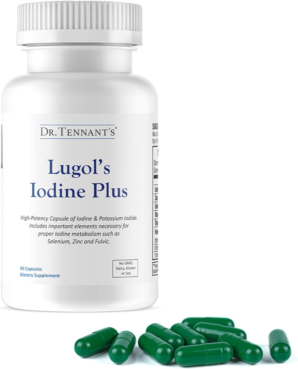 Iodine Supplement with Lugol's & Potassium Iodide, Selenium, Zinc, Fulvic | Breast Health Support | 90 Capsules - Espot.com.au