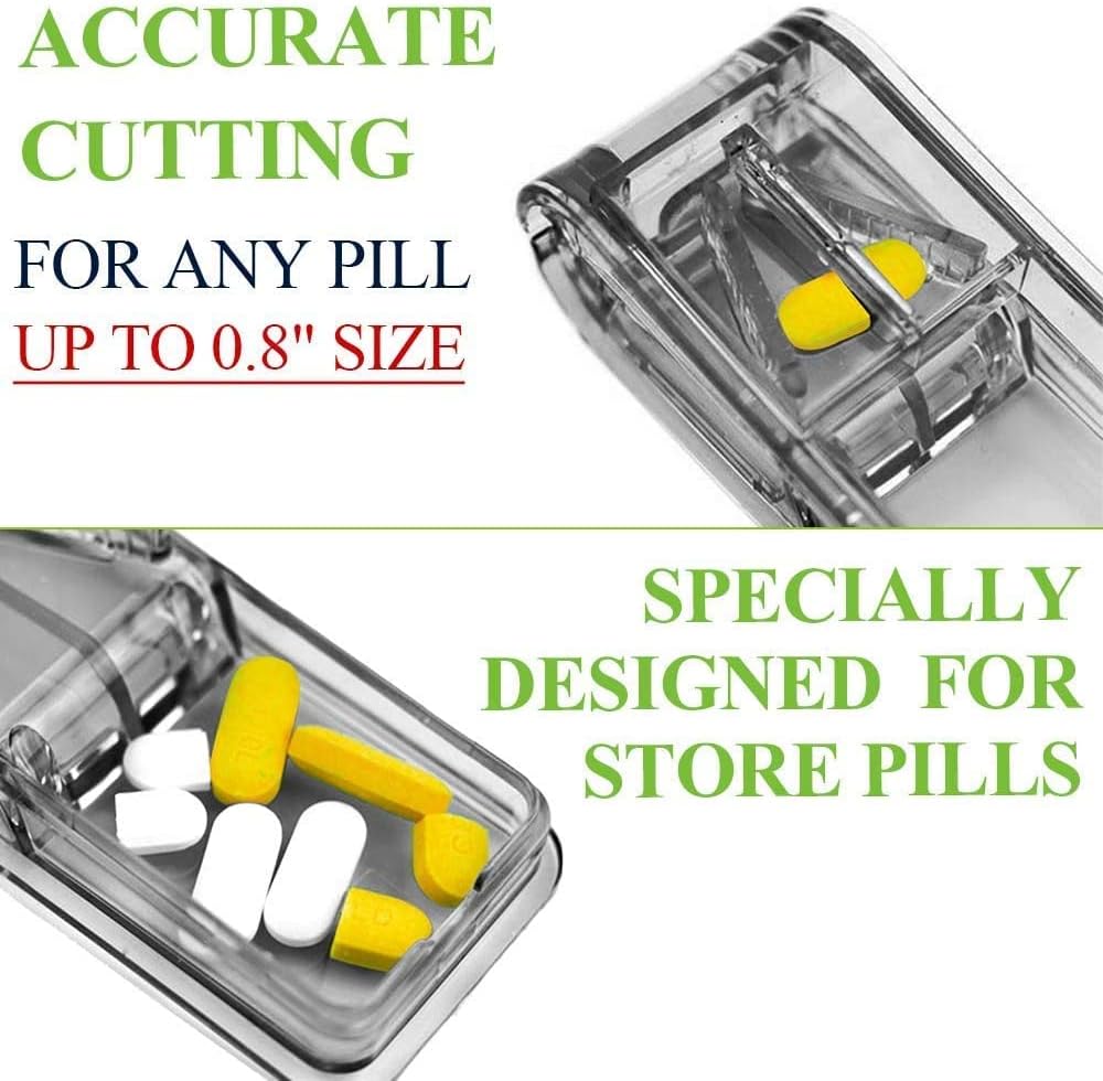 johnbee-pill-cutter-with-shield-keychain-holder---best-for-smalllarge-pills-vitamins---usa-designed-splitter-gray-3