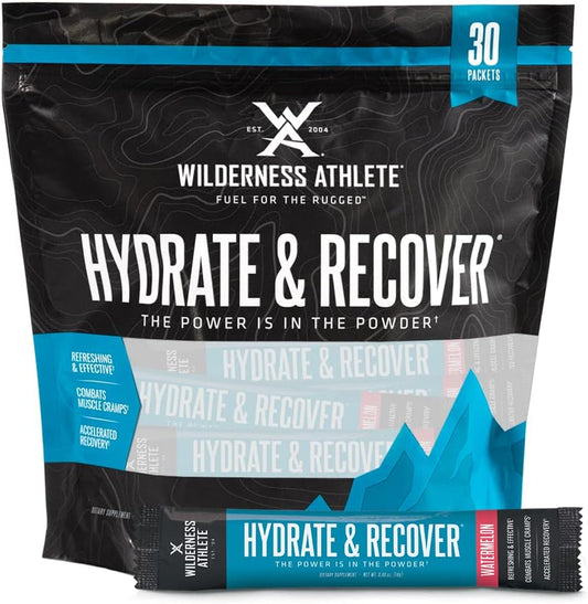 hydrate-recover-with-wilderness-athlete-liquid-hydration-packets---electrolyte-drink-mix-with-bcaas-for-faster-recovery---watermelon-flavor---30-single-serving-packets-1