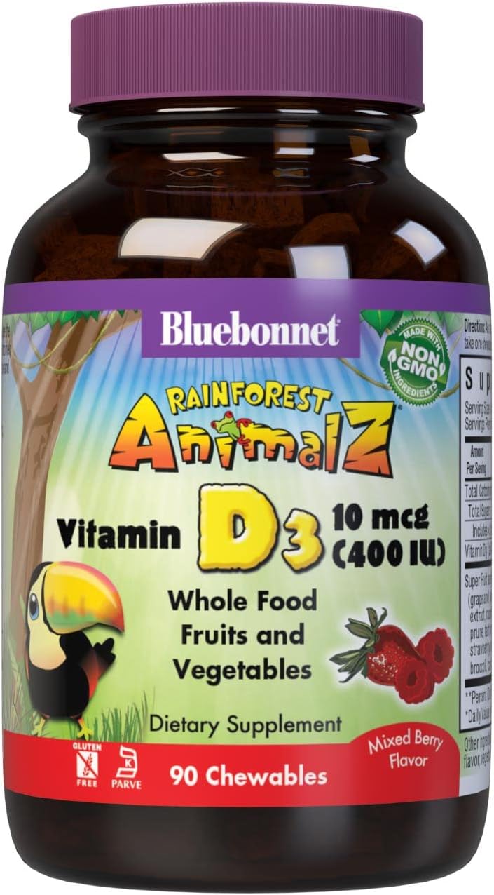 bluebonnet-nutrition-rainforest-animalz-vitamin-d3-400-iu-chewable-tablets---soy-dairy-gluten-free-non-gmo-kosher-certified-vegetarian-friendly-natural-mixed-berry-flavor---90-count-1